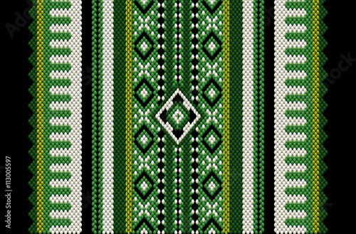Green Themed Middle Eastern Traditional Carpet Fabric Texture
