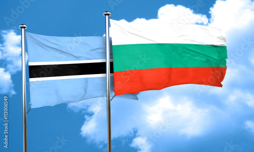 Free Download Botswana flag with Bulgaria flag, 3D rendering - GFXLoad