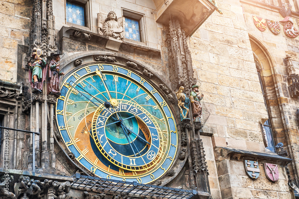 Fototapeta premium Historical medieval astronomical clock in Prague