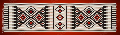 Red and Black Theme Sadu Weaving Belt