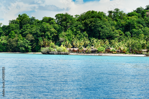 Beach on Bomba island. Togean Islands. Indonesia.