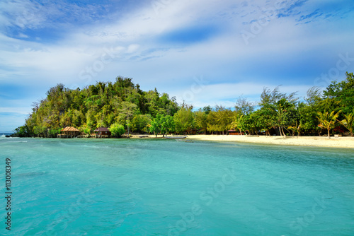 Beach on Bolilanga Island. Togean Islands. Indonesia. © Elena Odareeva