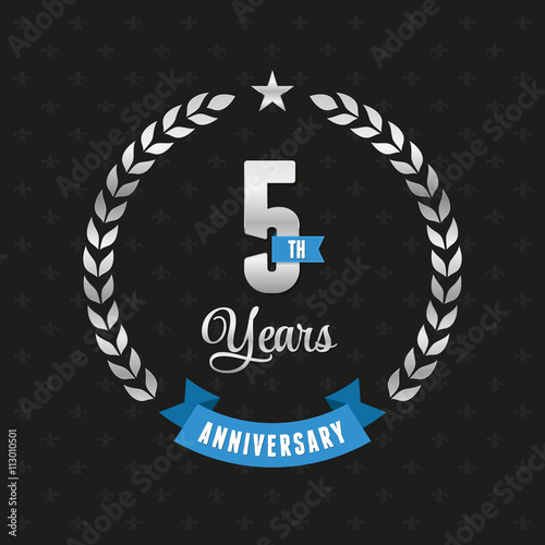 5 years anniversary silver laurel wreath 