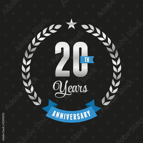 20 years anniversary silver laurel wreath 