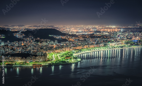 Rio de Janeiro by night, Brazil
