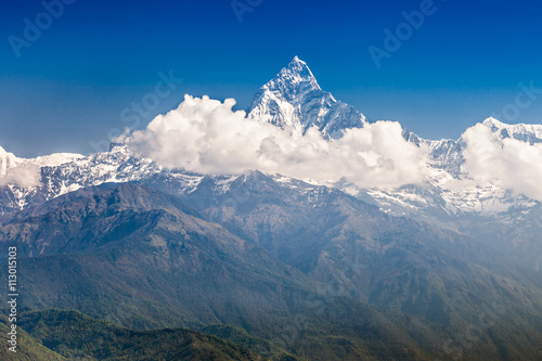 Machhapuchhre and Annapurna mountains