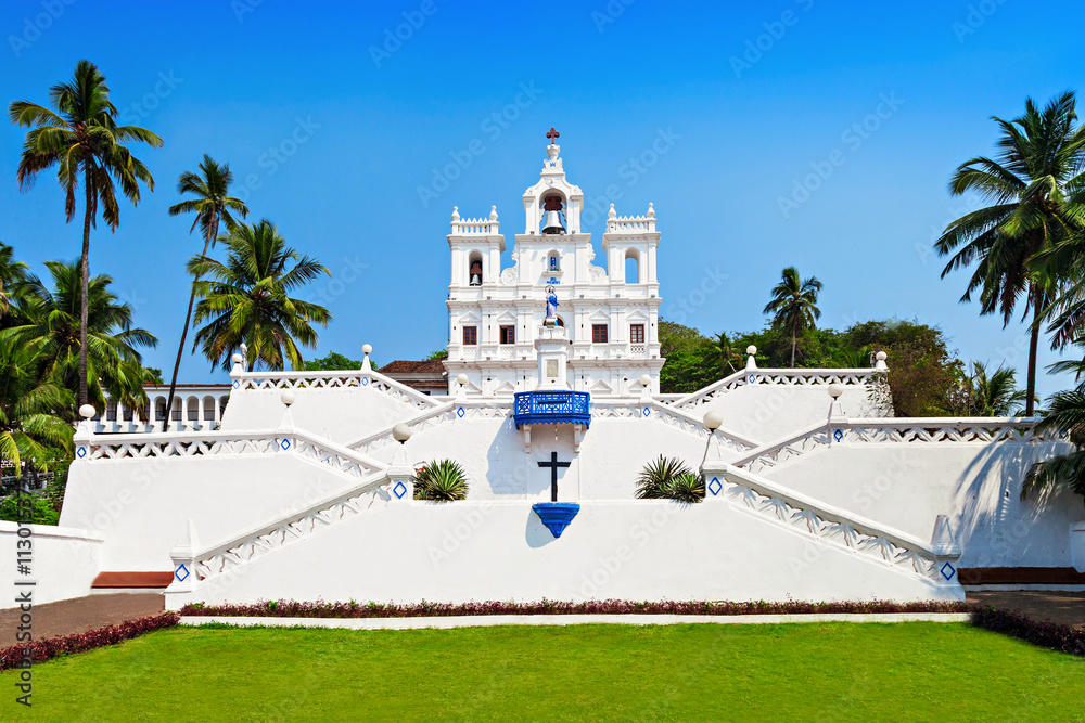 Our Lady Church, Goa - obrazy, fototapety, plakaty 