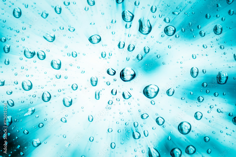Abstract of water drops on glass background