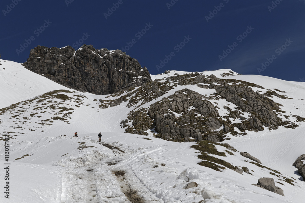snow in the austrian alps: Kleinwalsertal