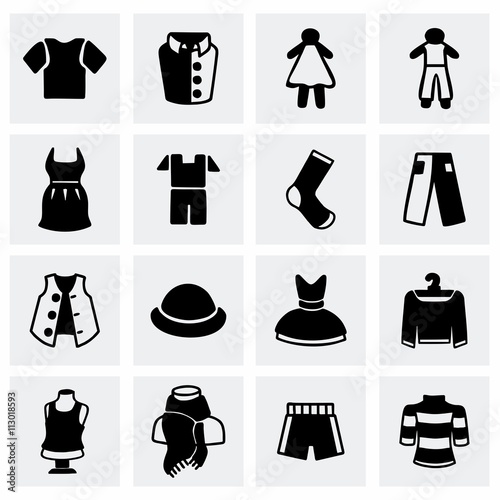 Vector Clothes icon set