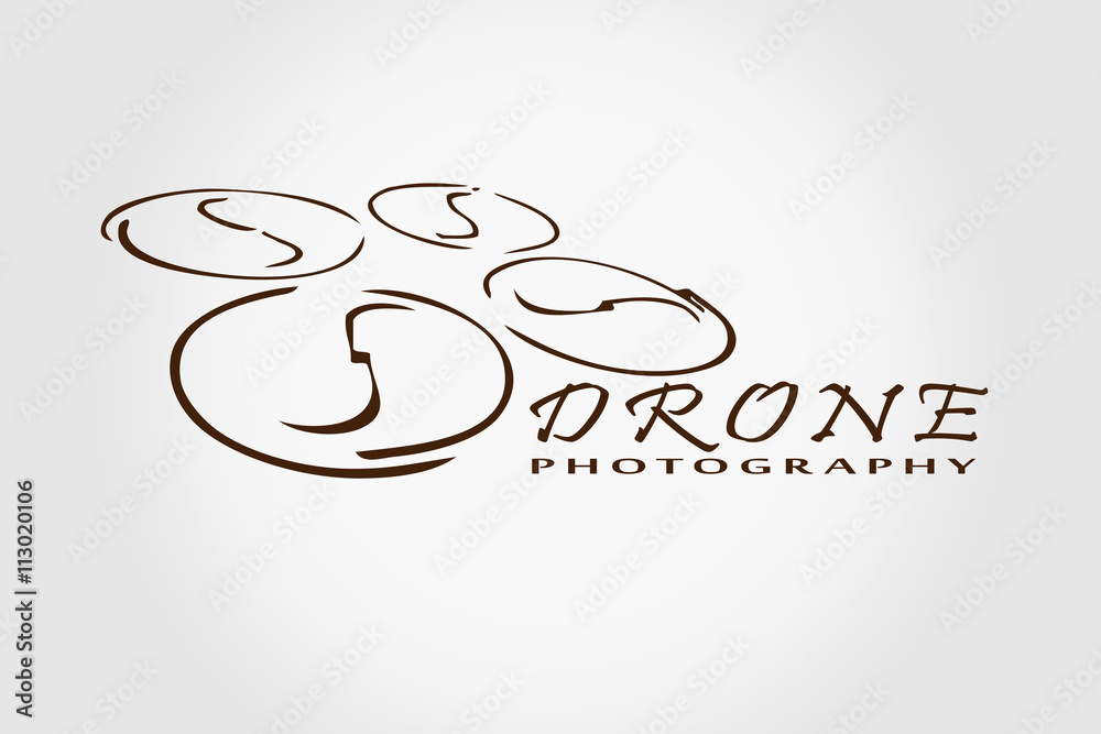 drone logo - obrazy, fototapety, plakaty 