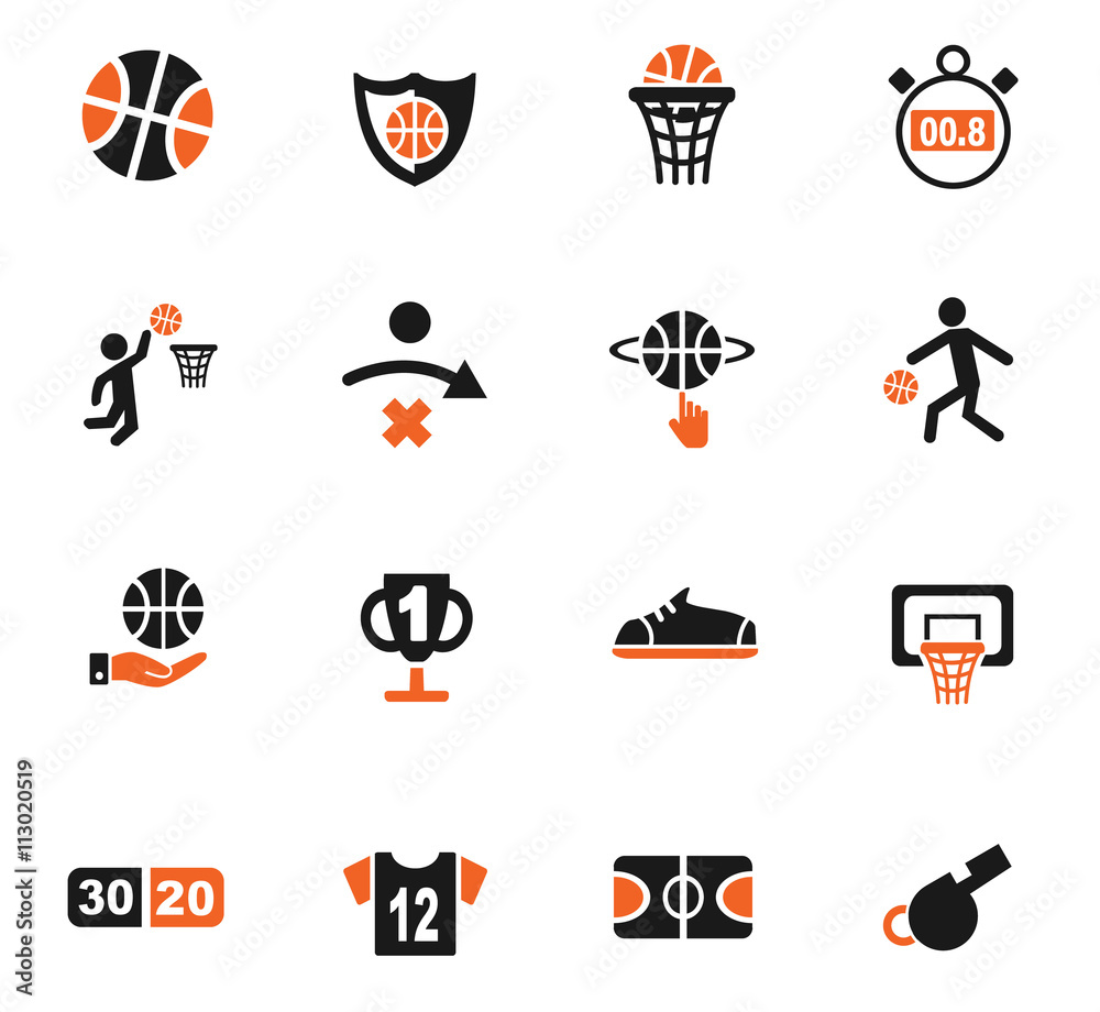 Obraz premium basketball icon set