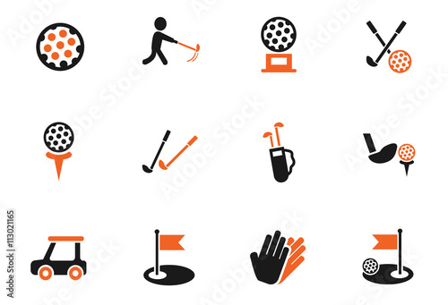 golf icon set
