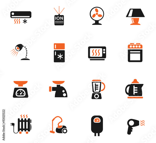 home appliances icon set