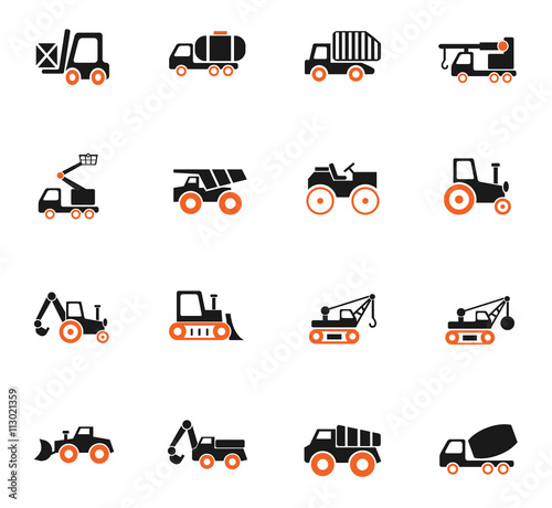 industrial transport icon set
