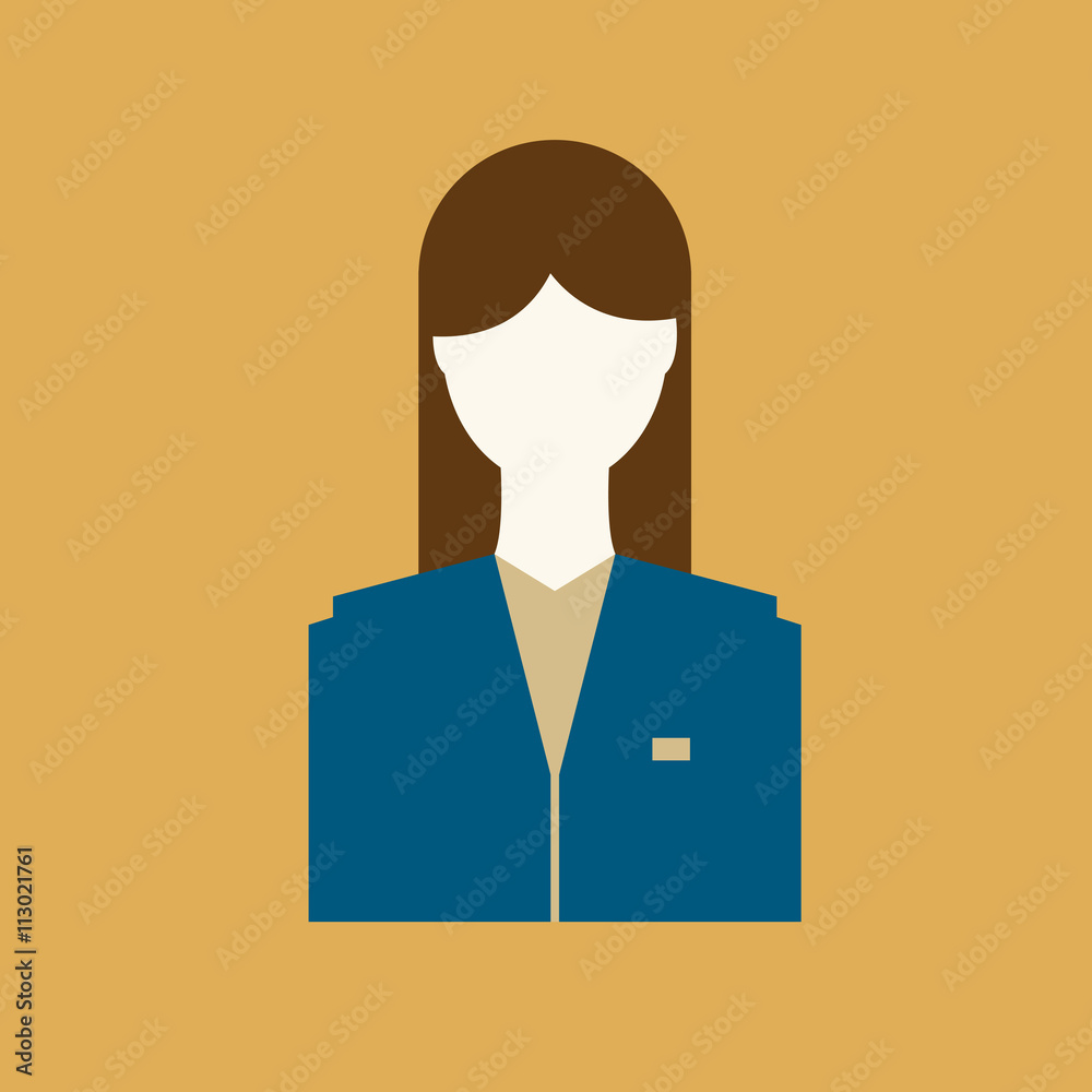 Abstract Woman face icon or sign Abstract Woman face icon or sign