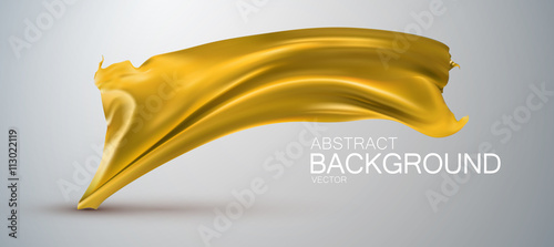 Yellow silk fabric