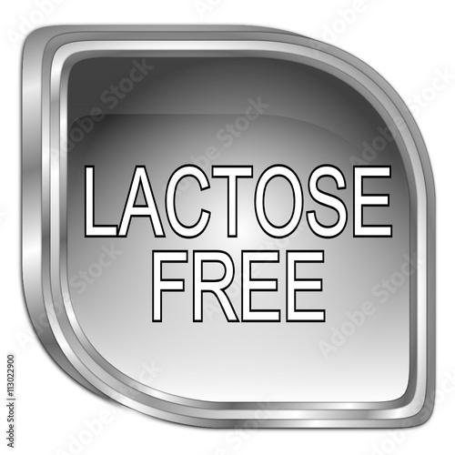 Lactose free Button - 3D illustration