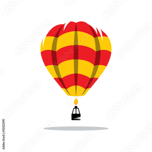 Vector Air Balloon Cartoon Illustration.