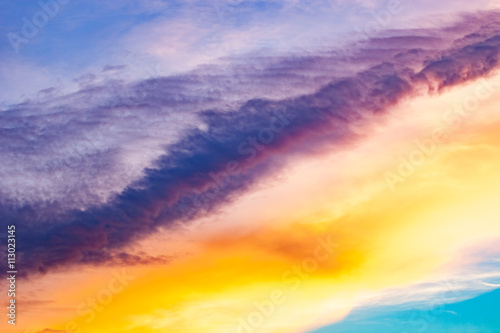 Beautiful sunset sky abstract used for background.