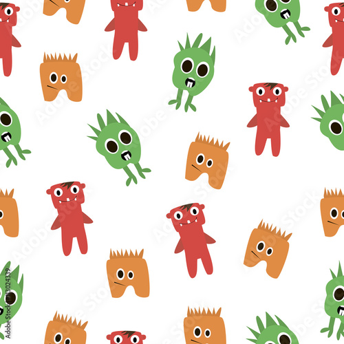 set of monsters in Flete muzzle funny children painted different pattern
