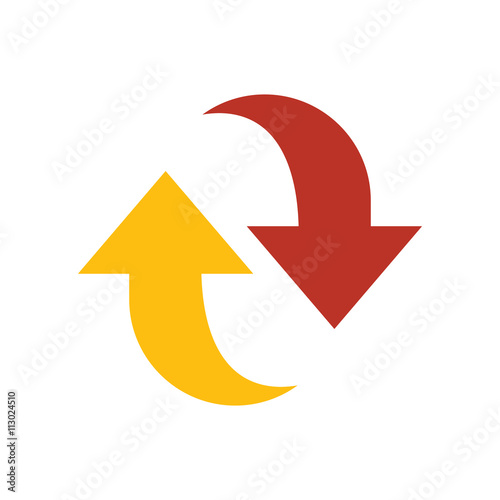 Refresh Icon design yellow and red color