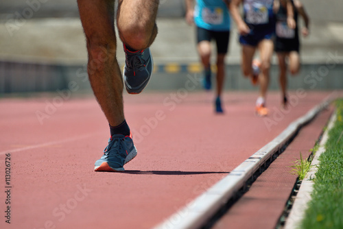 Athletics people running on the track field