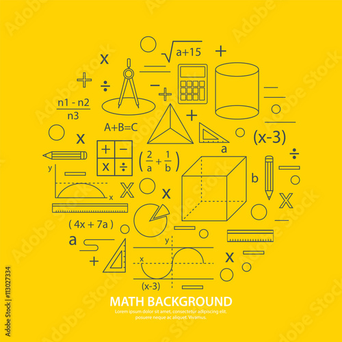 Obraz na plátně math icon background