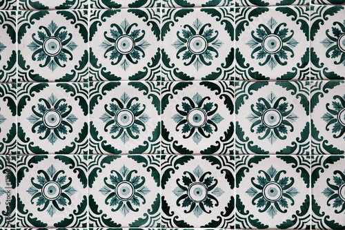 Detail of some typical portuguese tiles 
