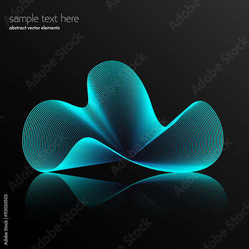 Vector abstract waves and lines background. Abstract shiny lines. Waved design element. Curvy waves vectors. Abstract template background. Blend effect vectors.