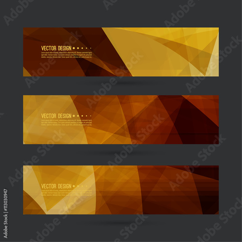 Set of abstract vector banners