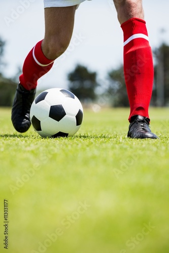 Football player practicing soccer © WavebreakmediaMicro