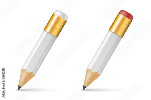White wooden sharp pencils