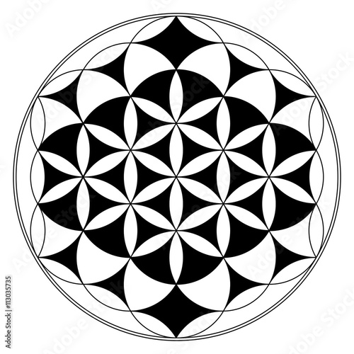 Spirituelles Symbolbild Blume des Lebens, Chakra Tradition photo