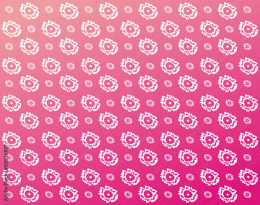 White flowers on a pink background White flowers on a pink background