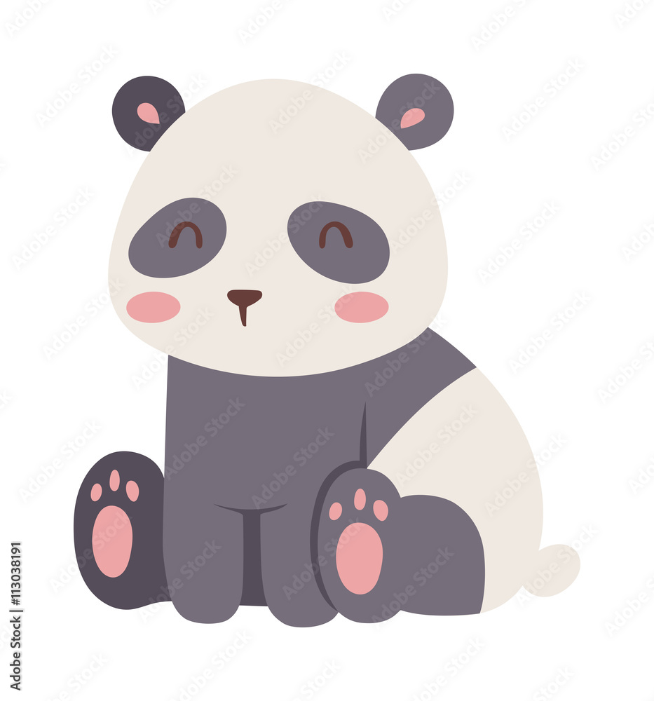 Panda bear vector illustration. Panda bear vector illustration.