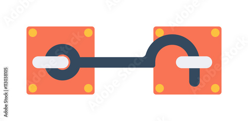 Lock icon isolated on white