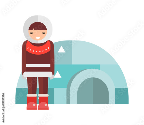 Eskimo house vector illustration. photo