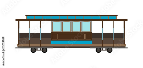 Tram vector illustration