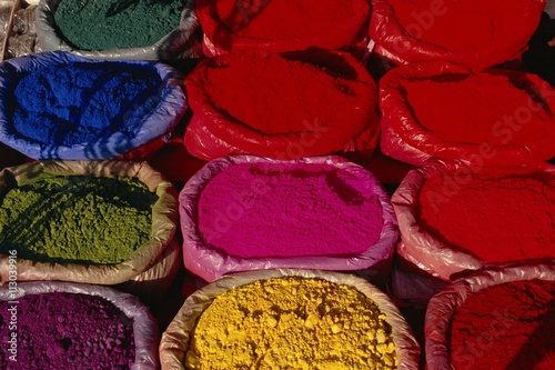 Textile dyes, Kathmandu, Nepal photo