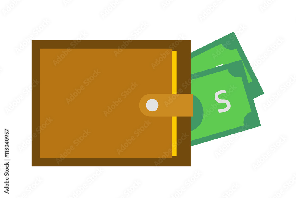 Money wallet vector illustration. Money wallet vector illustration.