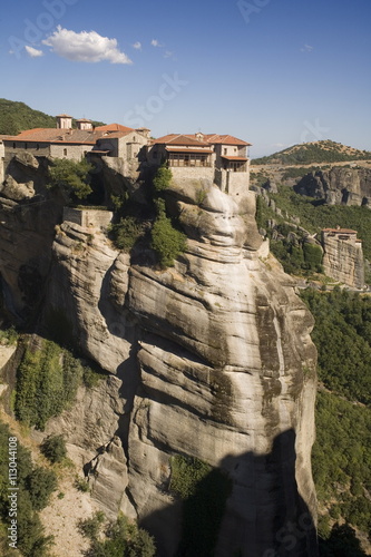 Varlaam and Roussanou monasteries, Meteora, Thessaly, Greece photo