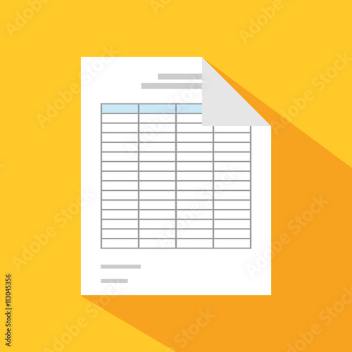 Documents icons. Report. Spreadsheet.
