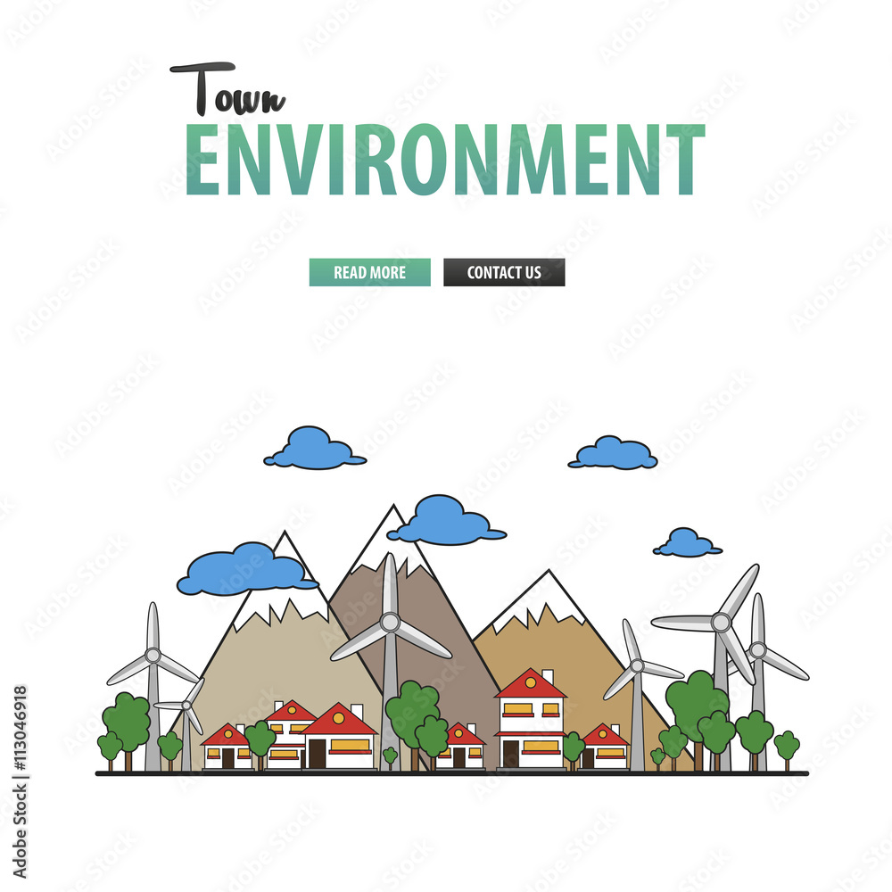 Town environment background for business Town environment background for business