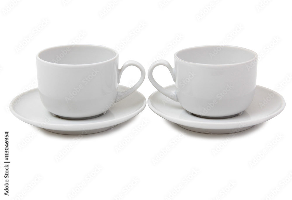 Porcelain cup with tea on white background Porcelain cup with tea on white background