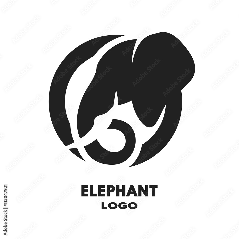 Silhouette of the elephant logo.
