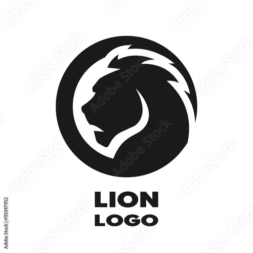 Silhouette of the lion, monochrome logo.