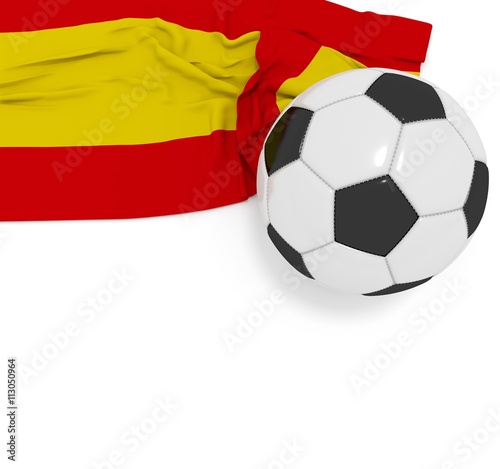 Fu  ball mit Flagge Spanien