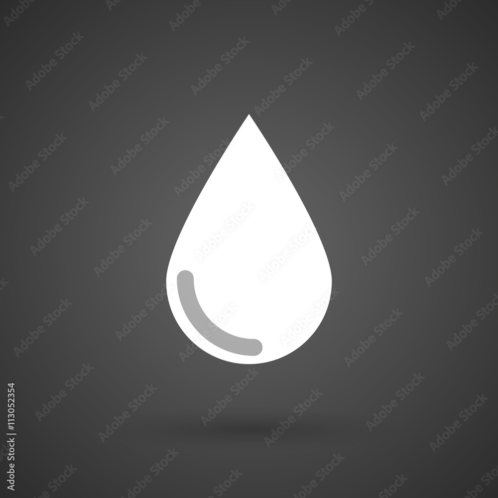 a blood drop white icon on a dark background a blood drop white icon on a dark background
