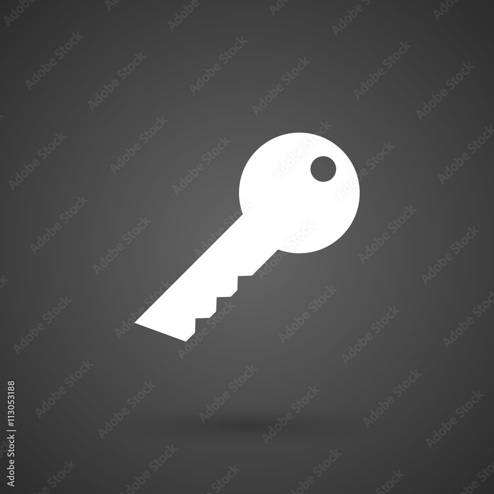 a key white icon on a dark background a key white icon on a dark background